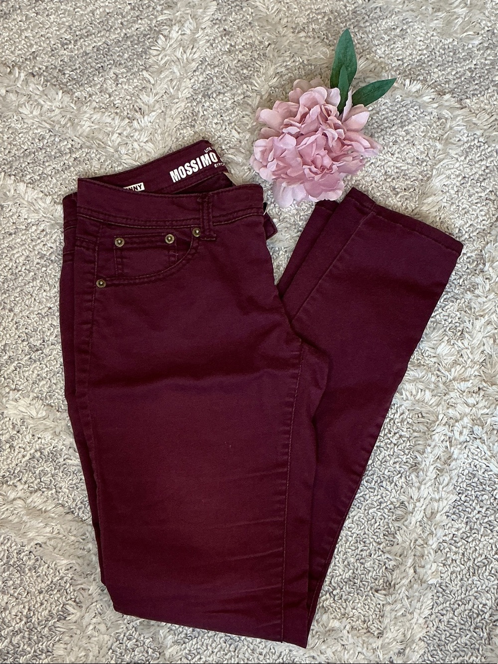 Mossimo Supply Co. Women's Wine Skinny Jeans